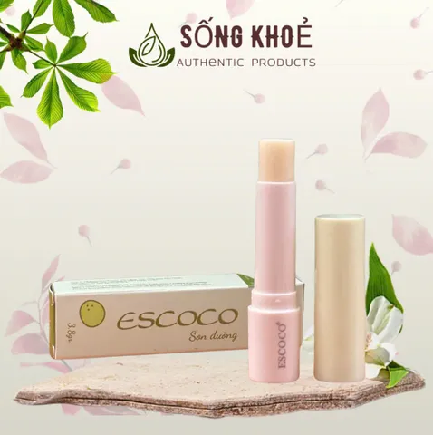 Son Dưỡng Dừa Escoco - Dưỡng Ẩm Sâu, Phục Hồi Môi, Thiết Kế Nhỏ Gọn, Chiết Xuất Tự Nhiên, Vitamin E