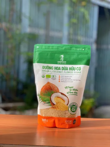 Đường hoa dừa organic tự nhiên 100% - Giảm đường huyết, bổ sung năng lượng, thích hợp cho chế độ ăn kiêng và người tiểu đường - 150g, 300g, 1kg