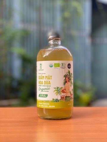 Giấm Mật Hoa Dừa Hữu Cơ Sokfarm - Giấm Chua Tự Nhiên Giàu Lợi Khuẩn và Enzyme, An Toàn, Dễ Dùng Trong Ẩm Thực