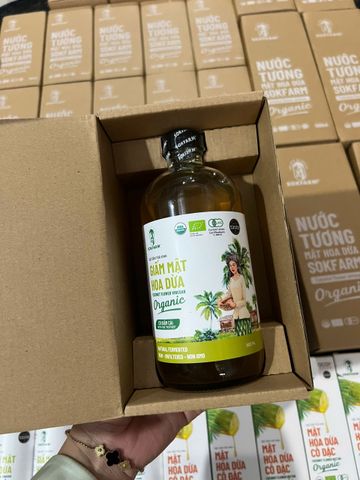 Giấm Mật Hoa Dừa Hữu Cơ Sokfarm - Giấm Chua Tự Nhiên Giàu Lợi Khuẩn và Enzyme, An Toàn, Dễ Dùng Trong Ẩm Thực