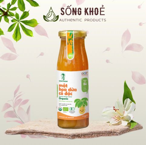 Mật Hoa Dừa Cô Đặc Sokfarm 250g - Ngọt Dịu Tự Nhiên, Thay Thế Đường Cho Bé Ăn Dặm An Toàn, Vegan Hữu Cơ