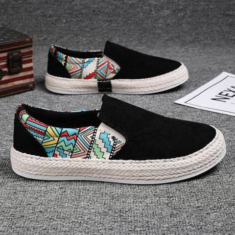 Giày Nam Slipon D910 Thoáng Khí - Giày Lười Phối Họa Tiết Thổ Cẩm, Thoải Mái, Kiêu Sa, Size 39-44