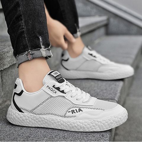 Giày Nam Thể Thao Mới - Giày Lưới Siêu Nhẹ Trắng Thoáng Khí, Đế Dày Thoải Mái, Dễ Phối Đồ, Kích Thước 39-44
