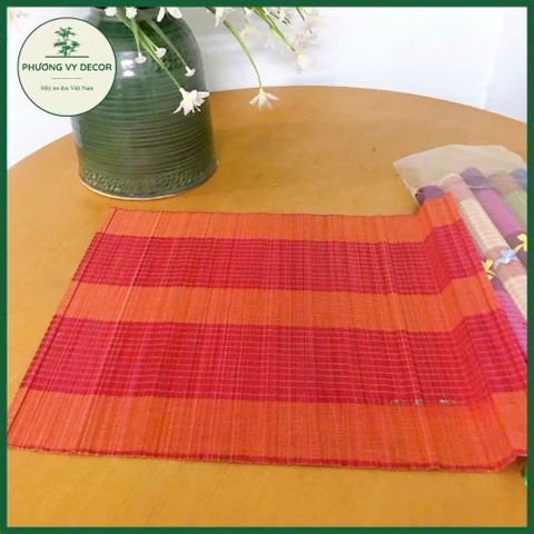 Mành Tăm Trang Trí Nhiều Màu - Khăn Trải Bàn, Phụ Kiện Chụp Ảnh Khổ 30x40cm - Dệt Chắc Chắn Từ Tăm Tre