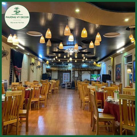 Chao Đèn Tre Hình Bán Đảo Trang Trí Cafe, Sân Vườn - Đèn Nghệ Thuật Thân Thiện Với Thiên Nhiên, Giá Rẻ
