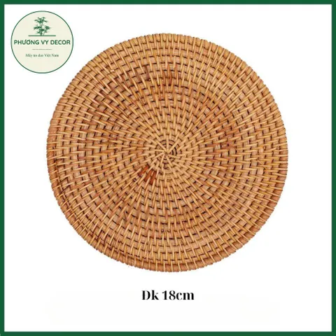 Tấm Lót Ly Cốc Bằng Mây Guột - Phụ Kiện Decor Chụp Ảnh, Lót Nồi, Lót Hoa Thủ Công Xinh Xắn cho Bàn Ăn