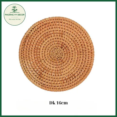 Tấm Lót Ly Cốc Bằng Mây Guột - Phụ Kiện Decor Chụp Ảnh, Lót Nồi, Lót Hoa Thủ Công Xinh Xắn cho Bàn Ăn