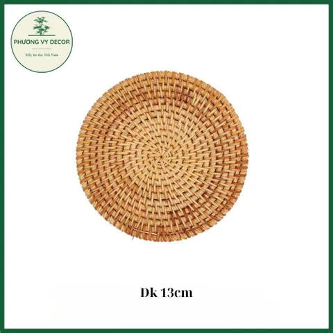 Tấm Lót Ly Cốc Bằng Mây Guột - Phụ Kiện Decor Chụp Ảnh, Lót Nồi, Lót Hoa Thủ Công Xinh Xắn cho Bàn Ăn