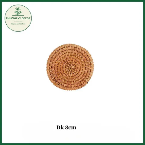 Tấm Lót Ly Cốc Bằng Mây Guột - Phụ Kiện Decor Chụp Ảnh, Lót Nồi, Lót Hoa Thủ Công Xinh Xắn cho Bàn Ăn