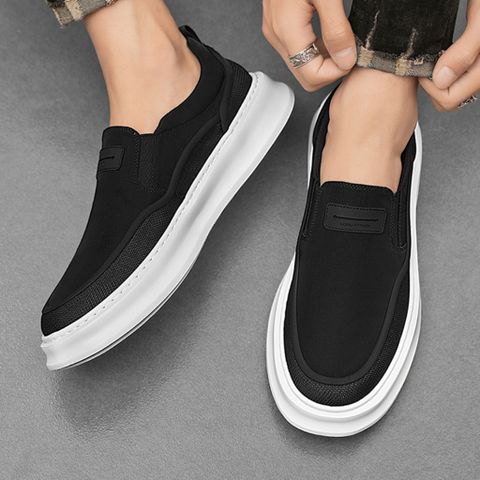 Giày Lười Nam SlipOn Thể Thao Sneaker Đen, Giày Mọi Thời Trang Mới Dễ Phối Đồ, Chất Liệu Vải Thoáng Khí, Kích Thước 39-44