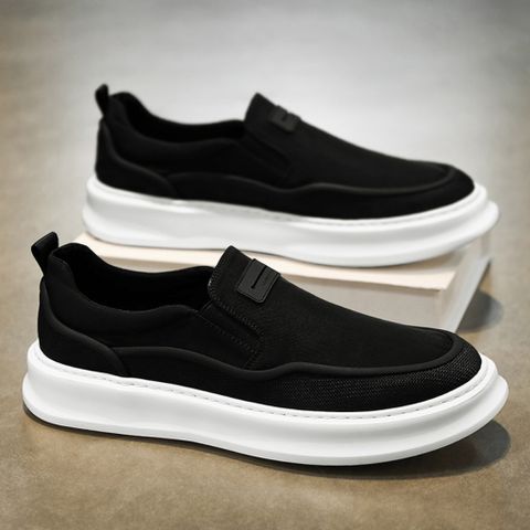 Giày Lười Nam SlipOn Thể Thao Sneaker Đen, Giày Mọi Thời Trang Mới Dễ Phối Đồ, Chất Liệu Vải Thoáng Khí, Kích Thước 39-44