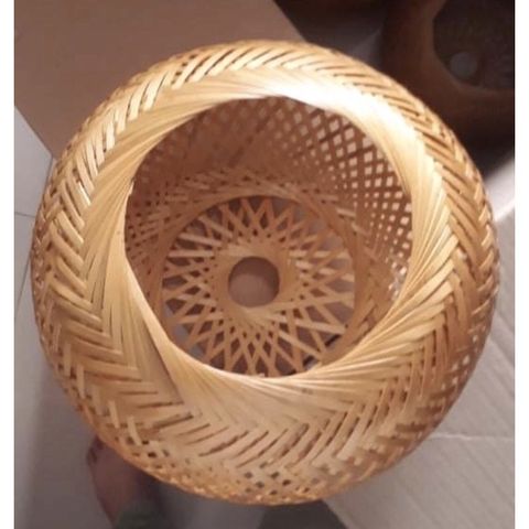 Đèn thả trần mây tre hình tròn 1 lớp - Trang trí nhà cửa, quán ăn, cafe - Handmade chất lượng cao từ tre tự nhiên