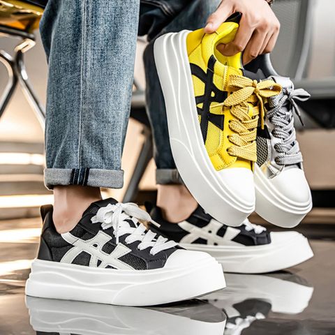 Giày Thể Thao Nam Basic Style Hottrend - Giày Thể Thao Thời Trang PU Da Nhân Tạo, Màu Xám Đen, Kích Thước 39-44
