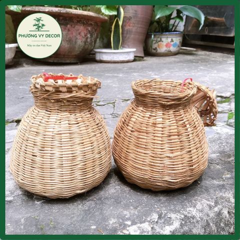 Giỏ Cua Tre Trang Trí Nhà Hàng - Giỏ Cá Thủ Công Bền Vững Dành Cho Tiểu Cảnh Và Trang Trí Mầm Non Phương Vy Decor