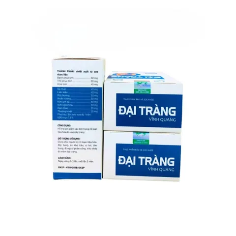 Viên Uống Đại Tràng Vĩnh Quang - Hỗ Trợ Giảm Đau Bụng, Thanh Nhiệt, Bảo Vệ Đường Ruột - Hộp 40 Viên Thực Phẩm Chức Năng