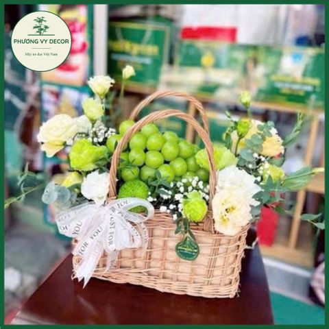 Làn Mây Đựng Hoa Quả - Sản Phẩm Trang Trí Tết Thiết Kế Tự Nhiên Nhiều Kích Thước, Đồ Trang Trí Nhà Cửa Thú Vị