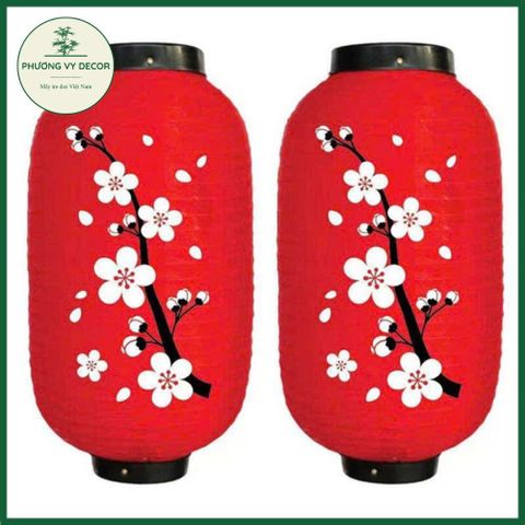 Đèn Lồng Đỏ Hoa Trang Trí Nhà Hàng - Đèn Lồng Ngày Tết & Sự Kiện - Phương Vy Decor, Kích Thước Đa Dạng, Chất Liệu Vải Nilon