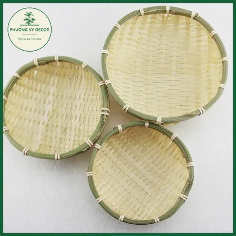 Rổ Tre Mini Đựng Gia Vị và Đồ Trang Trí - Khay Tre Tự Nhiên Phương Vy Decor, Phụ Kiện Chụp Ảnh Độc Đáo