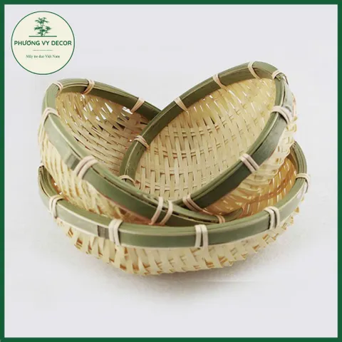 Rổ Tre Mini Đựng Gia Vị và Đồ Trang Trí - Khay Tre Tự Nhiên Phương Vy Decor, Phụ Kiện Chụp Ảnh Độc Đáo