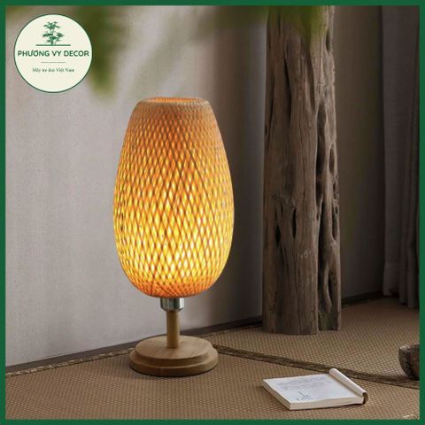 Đèn Bàn Ngủ Bằng Mây Tre Đan Phương Vy Decor - Trang Trí Nhà Cửa Độc Đáo, Thân Thiện Với Môi Trường, Phù Hợp Mọi Không Gian