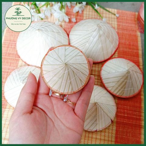 Combo 3 Nón Lá Mini Trang Trí Giỏ Hoa - Đồ Dùng Mầm Non Độc Đáo - Phương Vy Decor