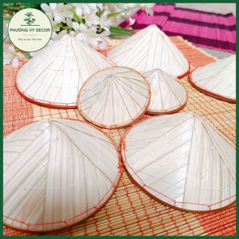 Combo 3 Nón Lá Mini Trang Trí Giỏ Hoa - Đồ Dùng Mầm Non Độc Đáo - Phương Vy Decor