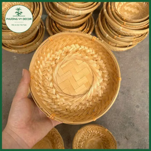 Bộ Thúng Tre Tự Nhiên 4 Kích Thước - Đựng Gia Vị, Bánh Kẹo, Hoa - Trang Trí Đẹp Mắt, Bền Bỉ Từ Phương Vy Decor