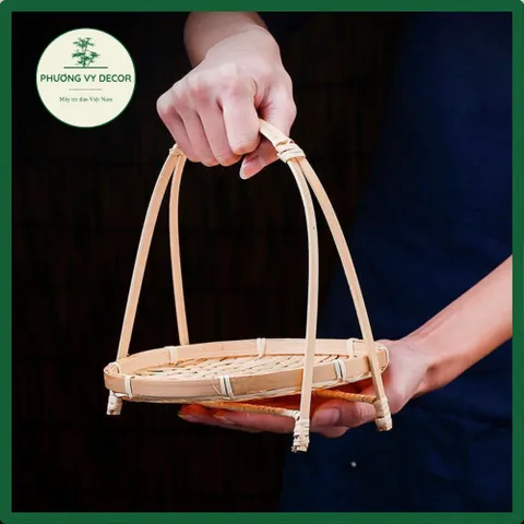 Kệ Mẹt Tre Tròn Nhiều Tầng - Bộ 3 Kệ 1, 2, 3 Tầng Trang Trí Bàn Ăn, Đựng Đồ Ăn, Decor Sự Kiện, Thiết Kế Tự Nhiên