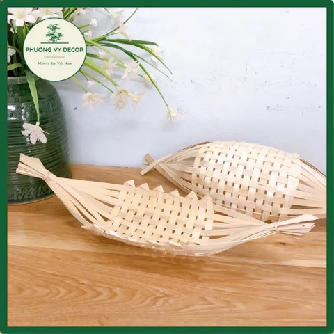 Combo 2 Thuyền Tre Đan Thủ Công - Để Bánh Kẹo, Chụp Ảnh, Decor Sự Kiện - Đồ Chơi Trẻ Em Độc Đáo Phương Vy Decor