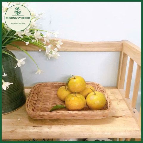 Khay Mây Tre Đan Cao Cấp - Khay Đựng Đồ Trang Trí Bàn, Trà Bánh, Quà Tặng Handmade Từ Nghệ Nhân Việt Nam