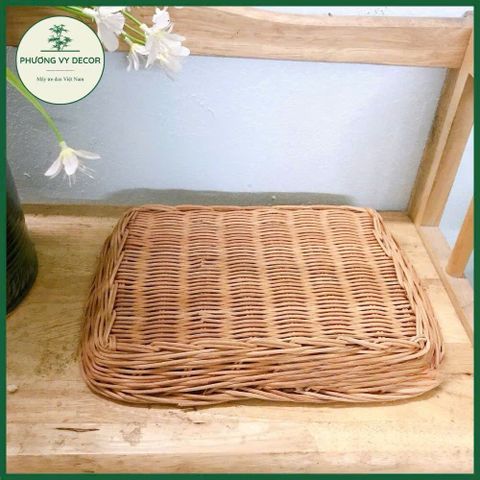 Khay Mây Tre Đan Cao Cấp - Khay Đựng Đồ Trang Trí Bàn, Trà Bánh, Quà Tặng Handmade Từ Nghệ Nhân Việt Nam