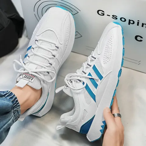 Giày Nam Bánh Waffle Trắng Thoáng Khí Mùa Hè, Giày Thể Thao Chạy Bộ Forrest Gump - Phong Cách Thường Ngày, Size 39-44