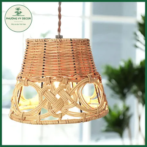 Chao đèn mây đan nghệ thuật trang trí nhà hàng, homstay xinh xắn Phương Vy Decor