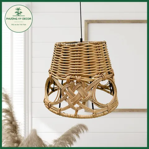 Chao đèn mây đan nghệ thuật trang trí nhà hàng, homstay xinh xắn Phương Vy Decor