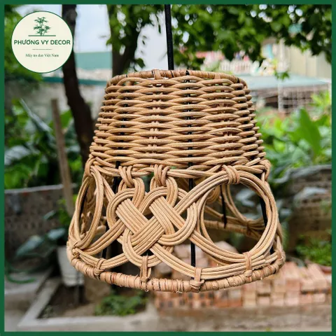Chao đèn mây đan nghệ thuật trang trí nhà hàng, homstay xinh xắn Phương Vy Decor