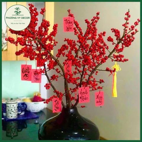 Thẻ Giấy Thư Pháp Đỏ - Trang Trí Tết Cổ Truyền và Tiệc, Kích Thước Đa Dạng - Phương Vy Decor