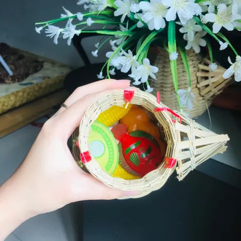 Giỏ Cua Mini Thủ Công - Đồ Chơi An Toàn Cho Trẻ Em & Trang Trí Nhà Cửa Bằng Tre Tự Nhiên, Quà Tặng Độc Đáo