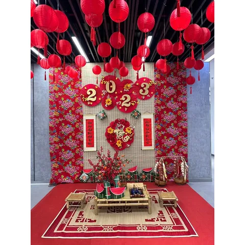 Mành cọ trang trí, mành cọ làm phông nền decor tết