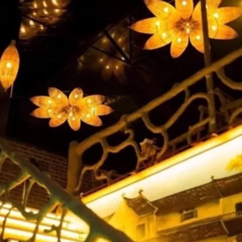 Chao Đèn Tre Trang Trí 15x46cm - Màu Nâu và Trắng, Decor Nhà Cửa Đẹp, Hàng Thủ Công Thân Thiện Với Môi Trường