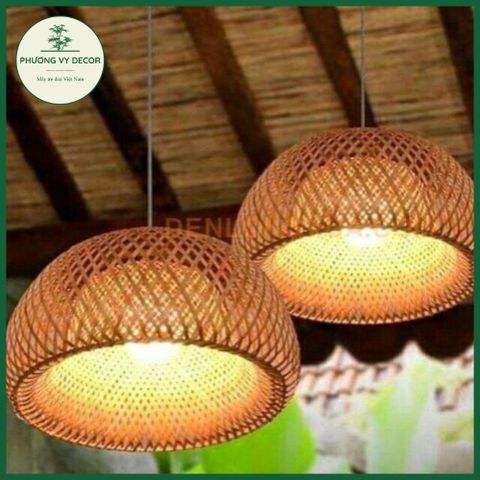 Chao Đèn Thả Trần Hình Nấm Bằng Tre - Trang Trí Nhà Hàng, Homestay, Phòng Khách, Phòng Ngủ - Độc Đáo, Thân Thiện Môi Trường
