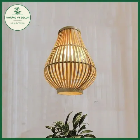 Chao Đèn Thả Trần Tre Hình Lọ Hoa - Trang Trí Nhà Cửa, Quán Cafe & Homestay Xinh Xắn - Decor Độc Đáo, Nghệ Thuật Gần Gũi Thiên Nhiên
