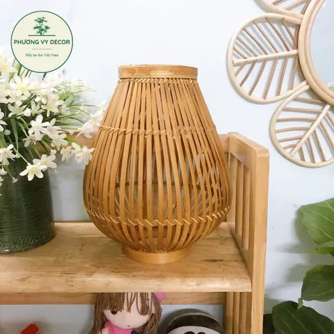 Chao Đèn Thả Trần Tre Hình Lọ Hoa - Trang Trí Nhà Cửa, Quán Cafe & Homestay Xinh Xắn - Decor Độc Đáo, Nghệ Thuật Gần Gũi Thiên Nhiên