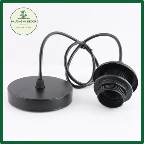 Dây Đui Đèn E27 Vành Treo Trang Trí - Bộ Dây Thả Chao Đèn Mây Tre, Phụ Kiện Lắp Đặt Cho Không Gian Nhà Cửa