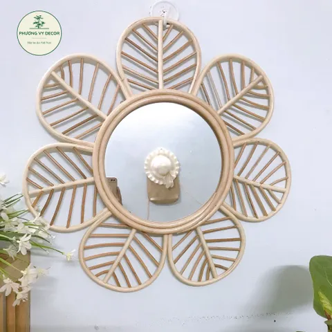 Gương mây treo tường trang trí phòng khách, phòng ngủ