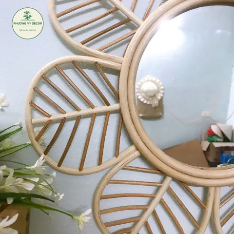 Gương mây treo tường trang trí phòng khách, phòng ngủ