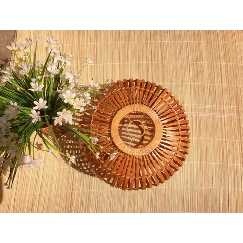 Chao đèn tre hình quả bí decor nhà cửa, quán ăn, quán cafe