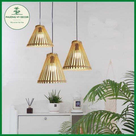 Chao Đèn Mây Tre Thả Trần - Trang Trí Nhà Cửa Mộc Mạc - Kiểu Dáng Độc Đáo Phù Hợp Mọi Không Gian