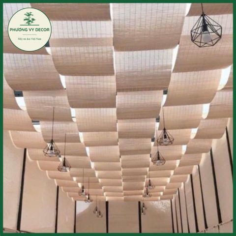 Mành Tăm Trắng Trang Trí Quán Ăn & Café - Giải Nhiệt Mùa Hè, Decor Sự Kiện Độc Đáo, Thích Hợp Cho Nhà Cửa