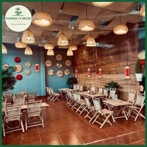 Mành Tăm Trắng Trang Trí Quán Ăn & Café - Giải Nhiệt Mùa Hè, Decor Sự Kiện Độc Đáo, Thích Hợp Cho Nhà Cửa