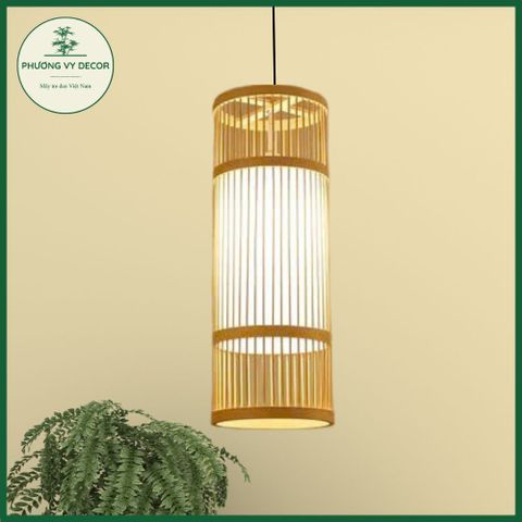 Đèn Trang Trí Ống Tăm Ba Đốt - Chao Đèn Mây Tre Thiên Nhiên Cho Nhà Cửa, Nhà Hàng & Sự Kiện Sang Trọng